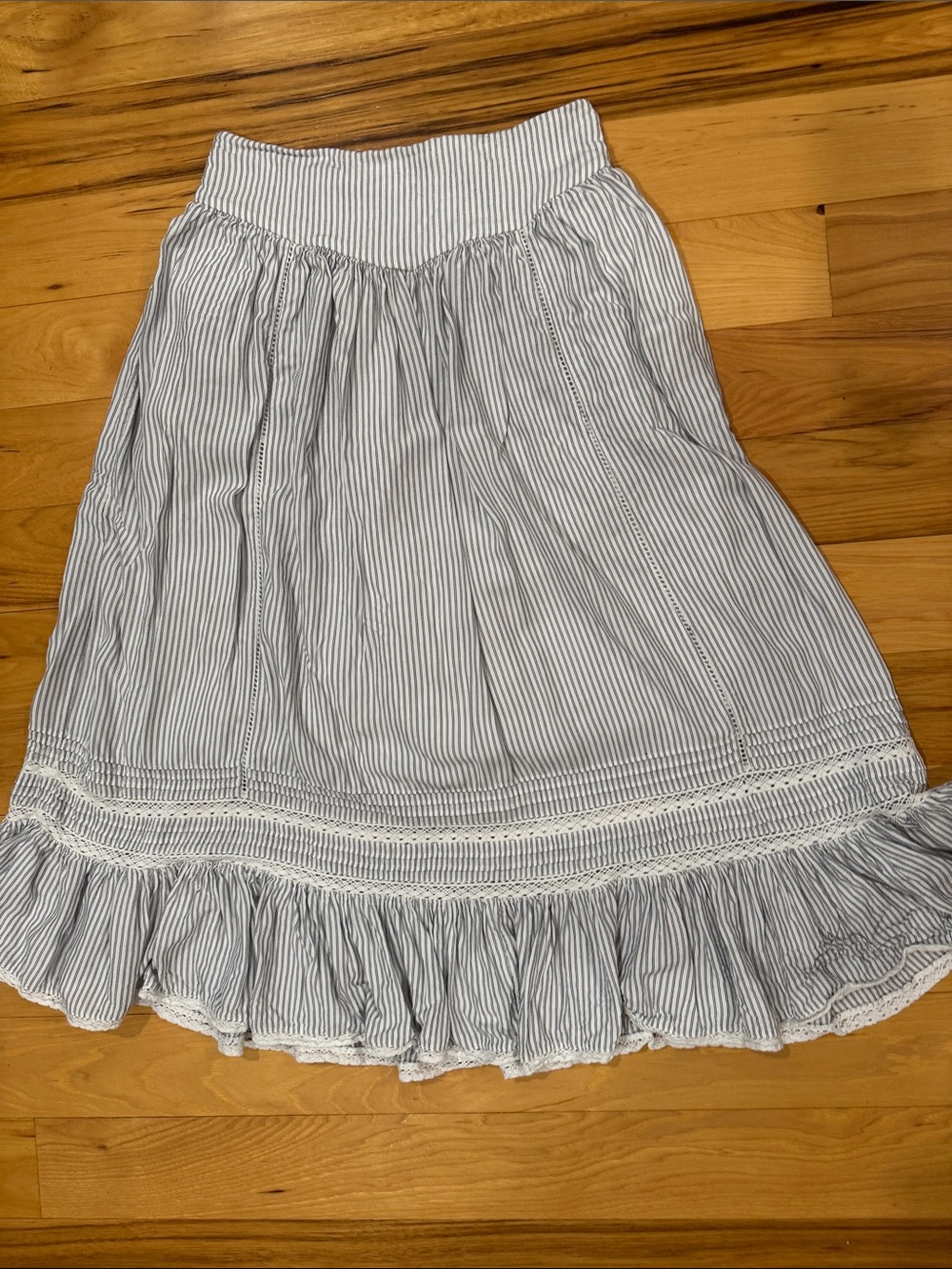 American Eagle Striped Midi Skirt
